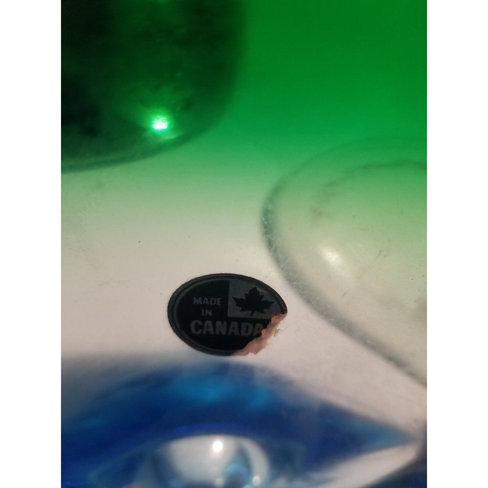 Stunner Lorraine cross-tip basket 17" Tall Blue Green Mid Century - Picture 7 of 10